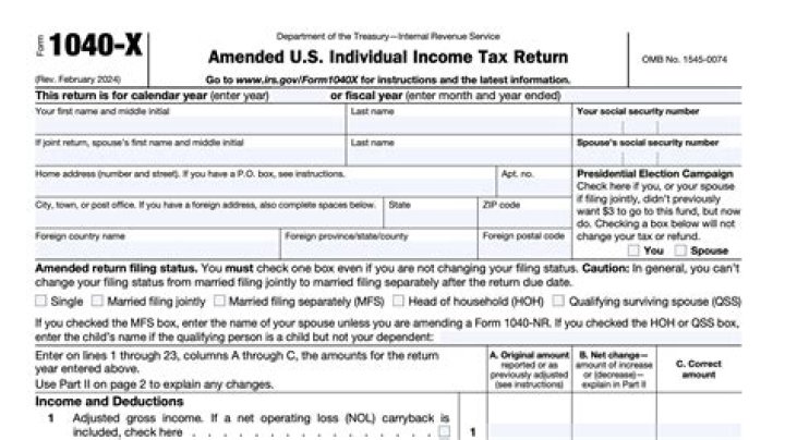 Can I file an amended 1040x online?