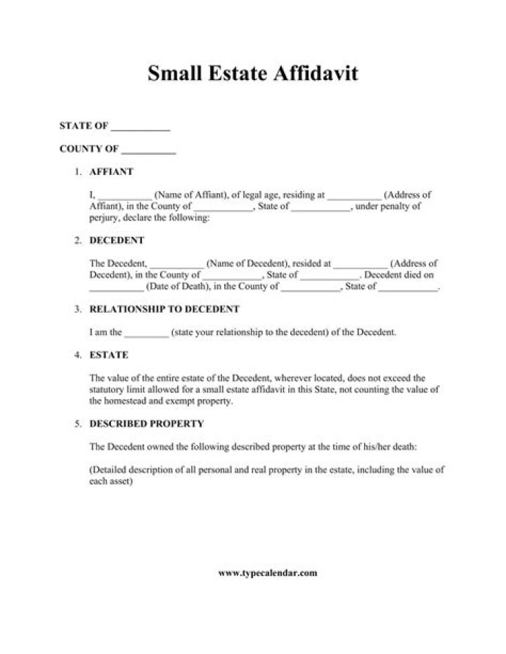 Do small estate affidavits expire?