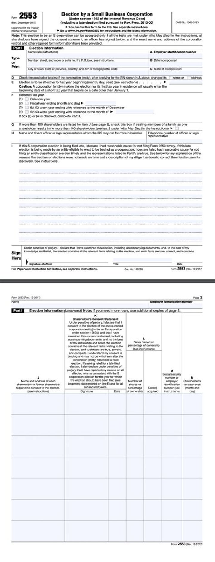 Does an S-Corp need to file Form 2553?