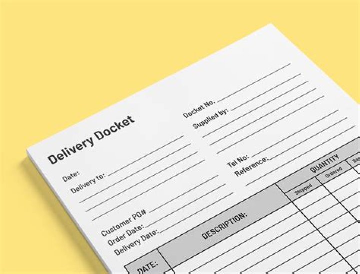 How do I get a delivery docket?