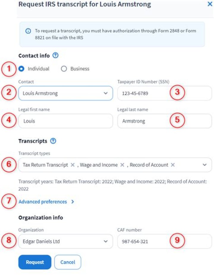 How do I get a tax transcript from S Corp?