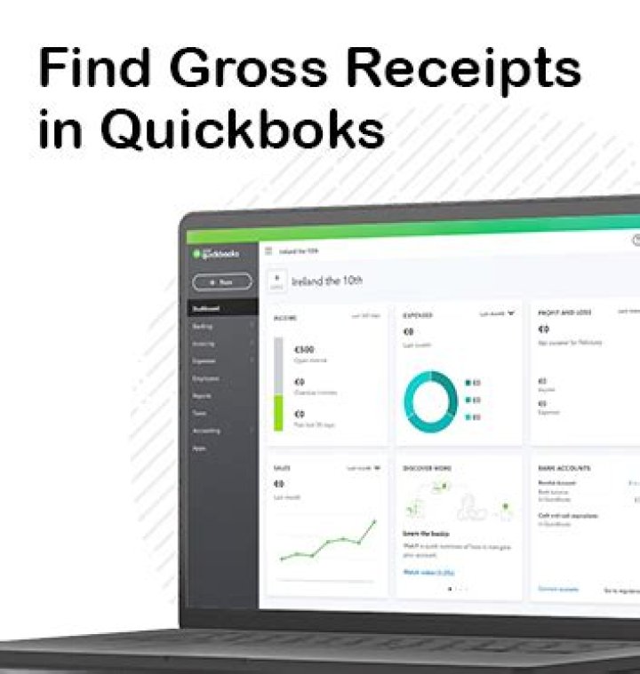 How do I pull a gross receipts report from QuickBooks?