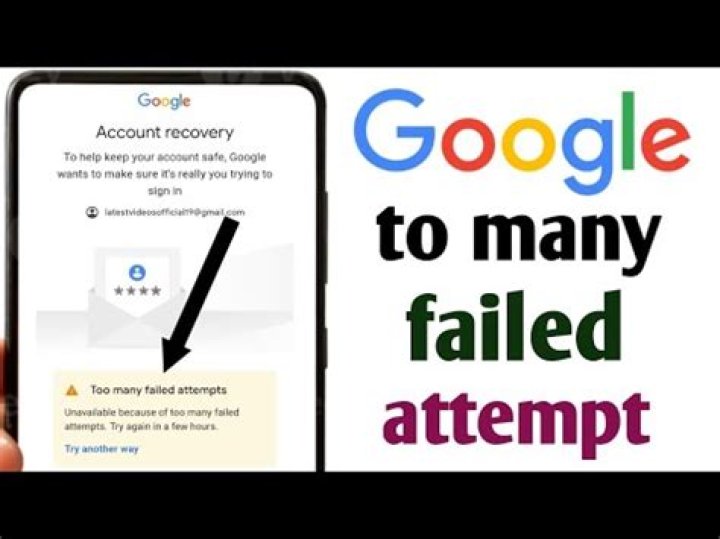 How do I reset my Google account after too many failed attempts?