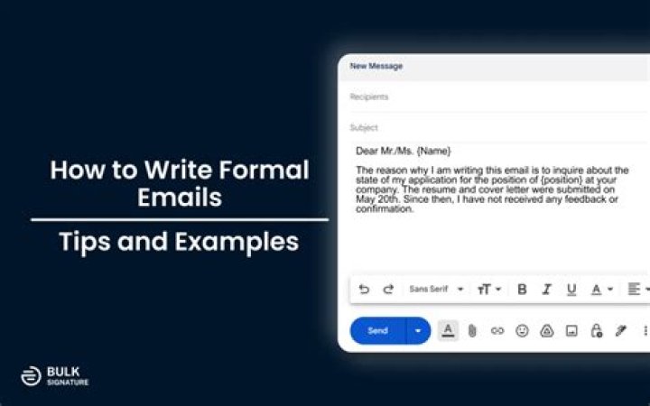 How do you properly write an email?