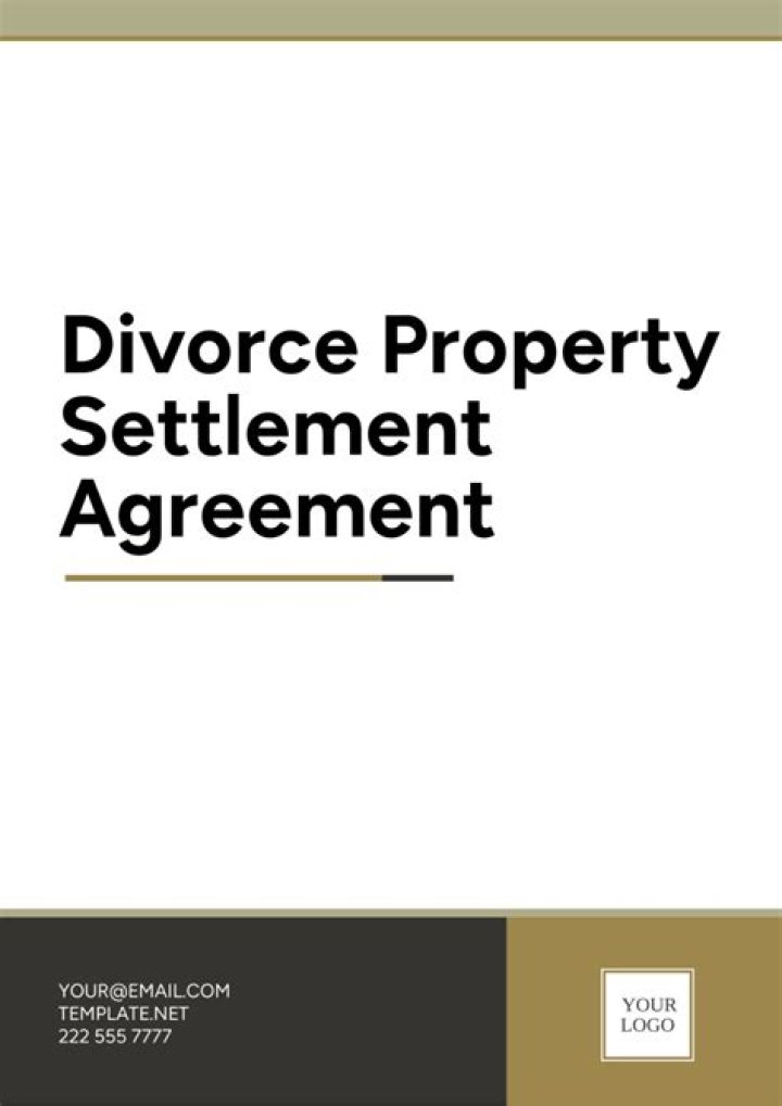 How do you propose a divorce settlement?