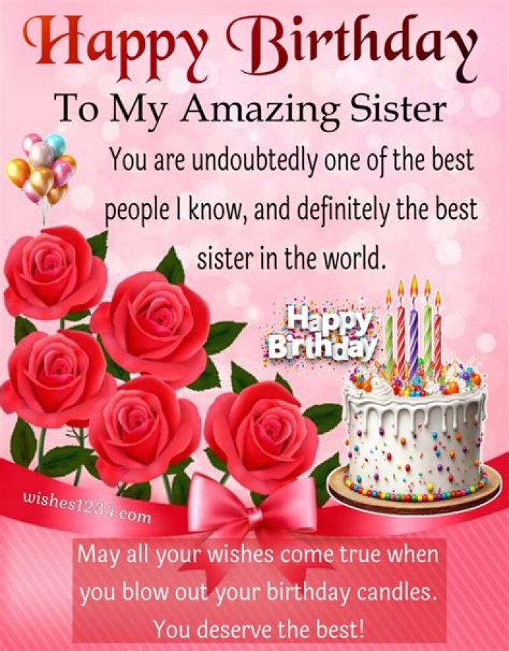 How do you say best wishes to your sister?