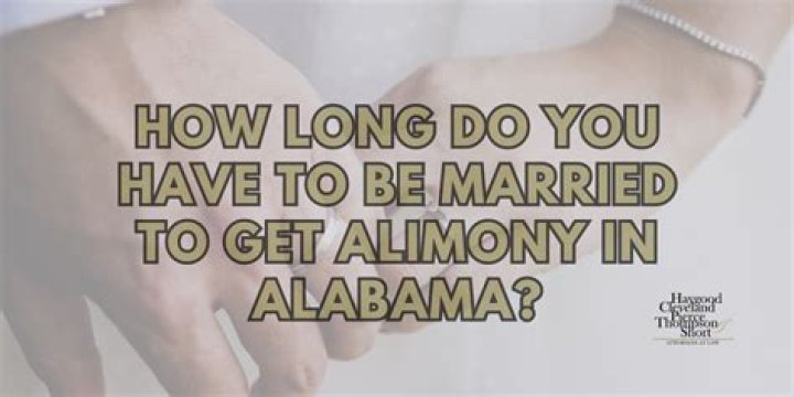 How long do you have to be married to get alimony in VA?