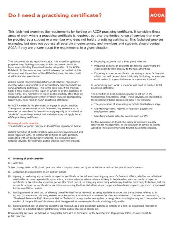 How long does it take to get ACCA Practising certificate?