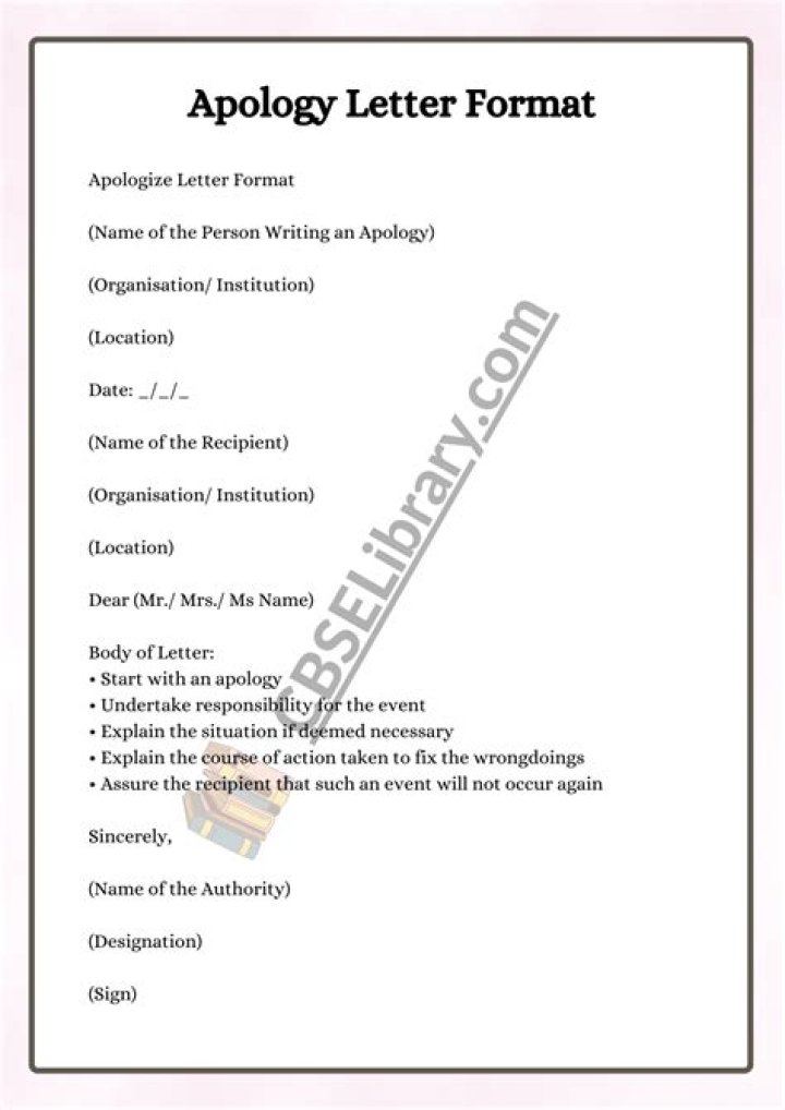 How long should apology letters be?