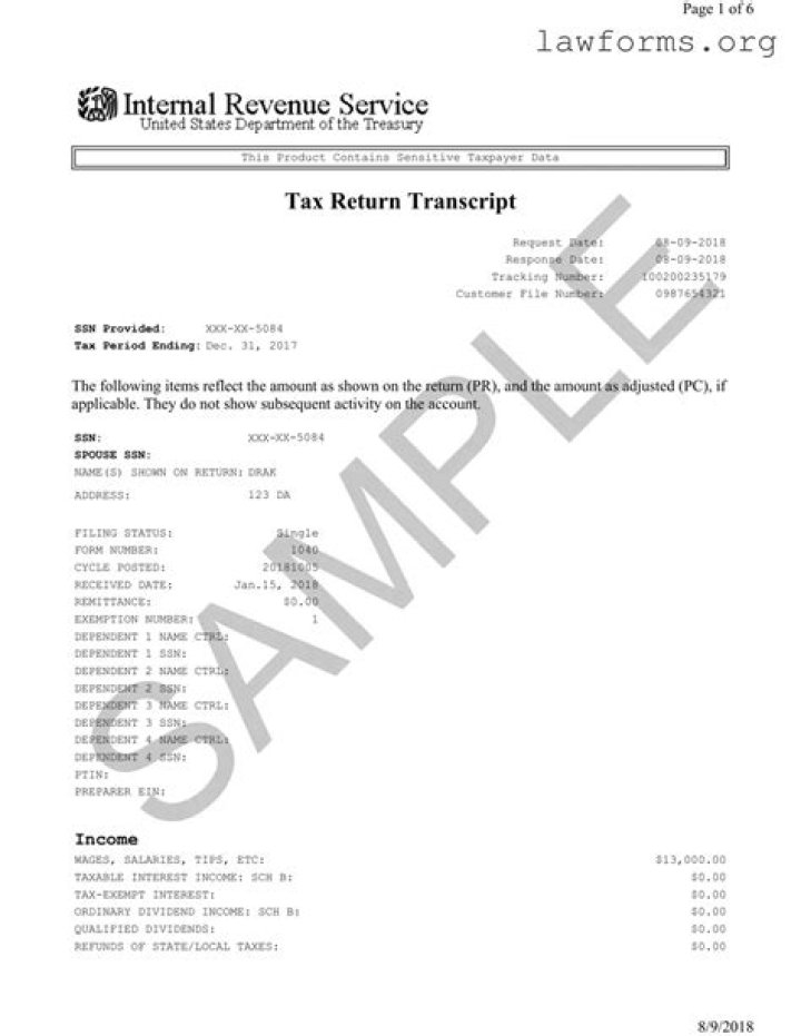How to request an individual tax return transcript?