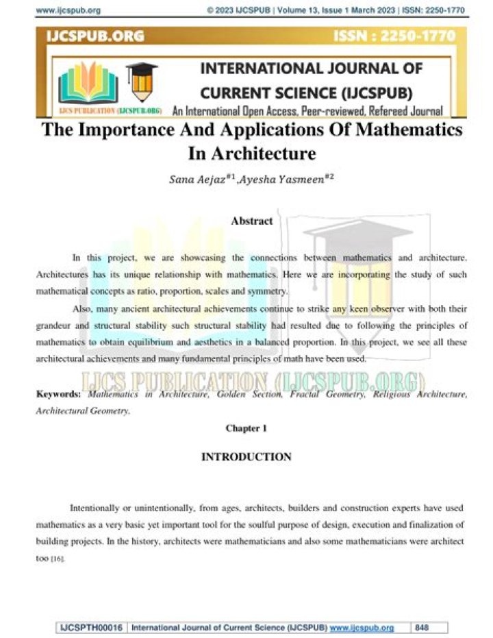 Is math important in architecture?
