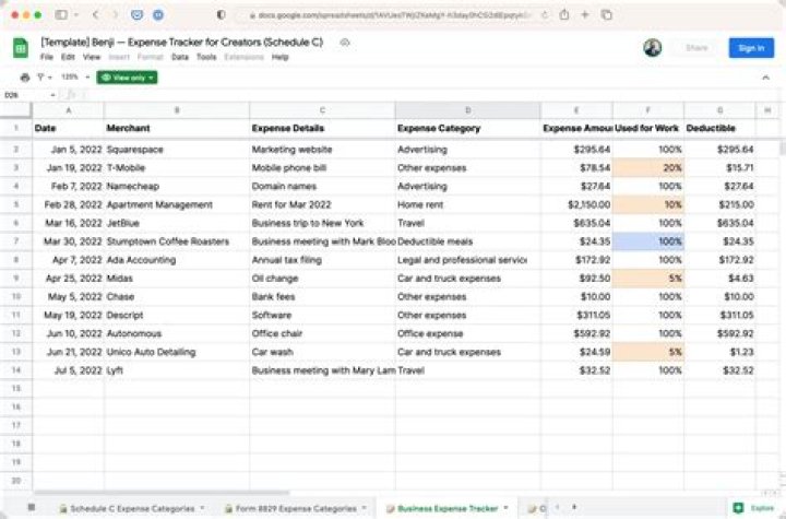 What are common expenses taken on Schedule C?