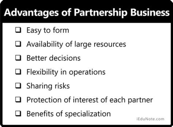 What are the advantages of a partnership business?