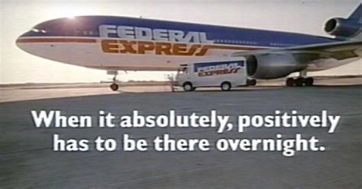 What company has the slogan when it absolutely positively has to be there overnight?