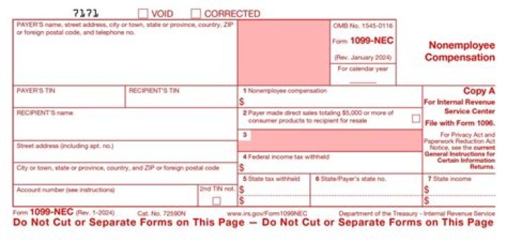 What does a 1099 person fill out?