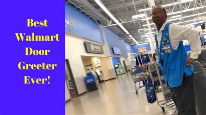 What does a greeter do at Walmart?