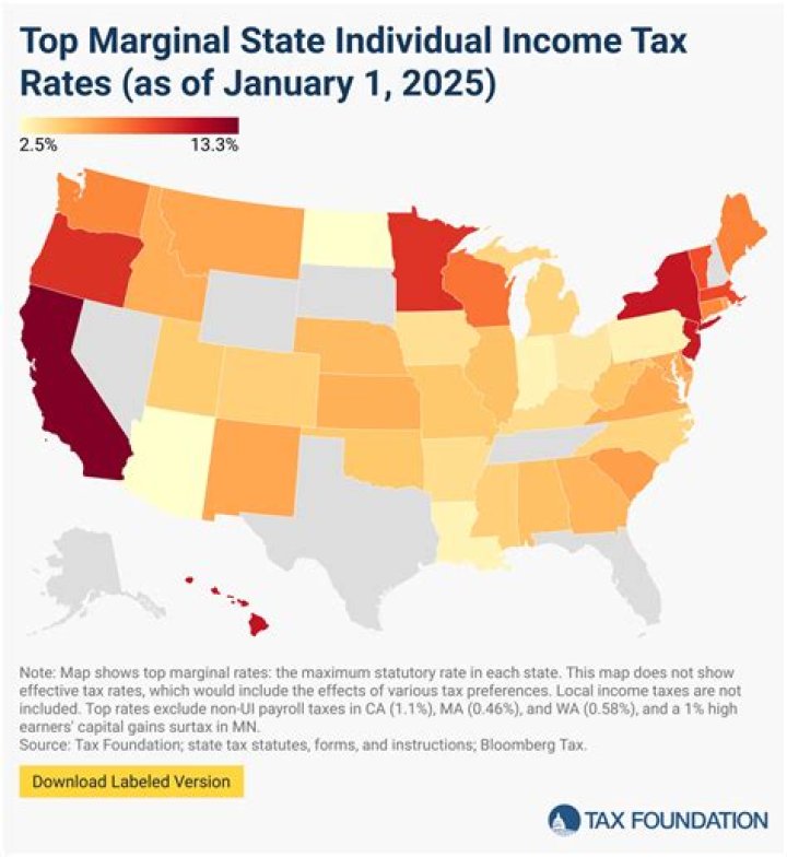 What does no income state tax mean?