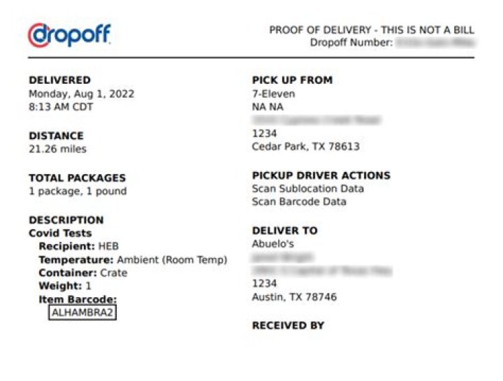 What does POD mean on bank statement?