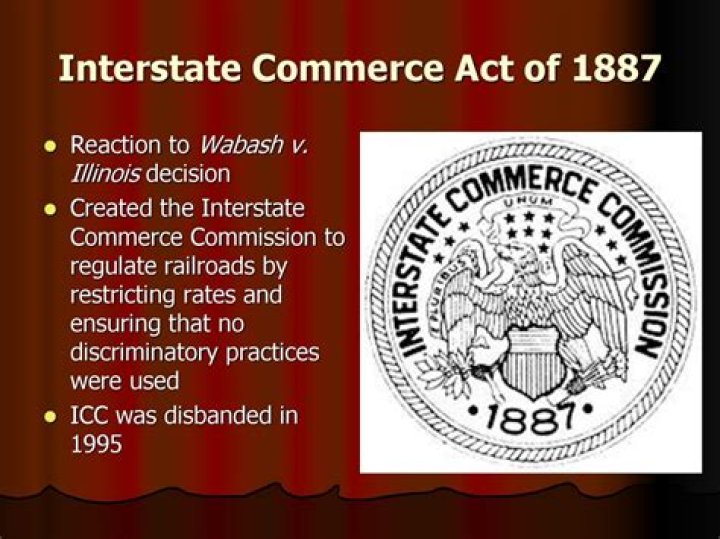 What does the Interstate Commerce Act do?