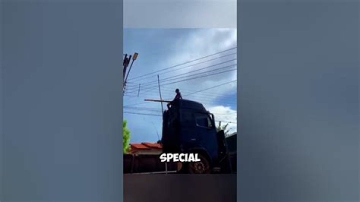 What happens if a truck hits a power line?