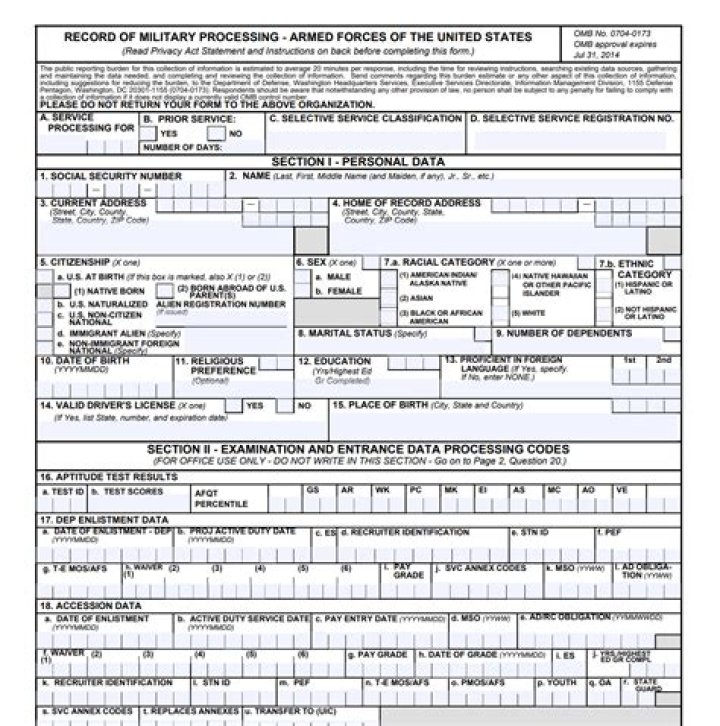 What is a DD Form 2293?