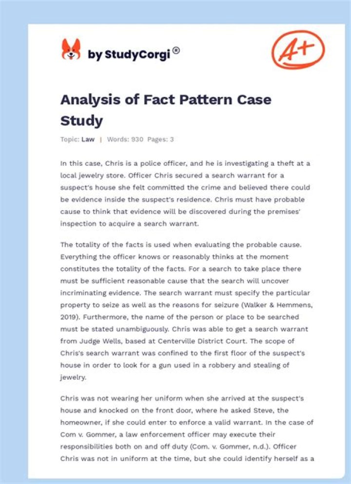 What is analysis of a fact pattern?