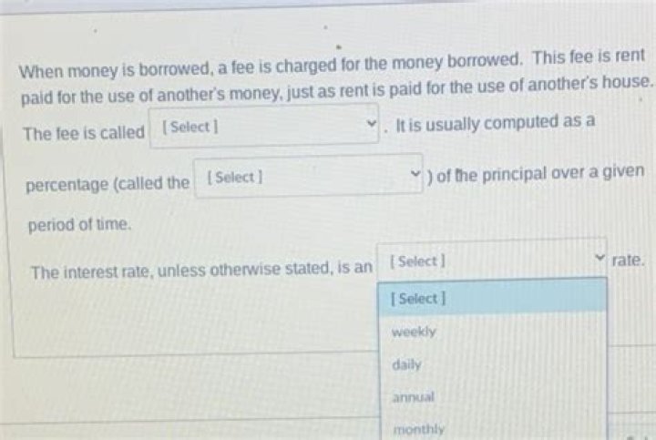 What is it called when money is borrowed?