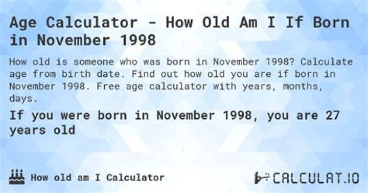 What is my age if I was born in November 1992?