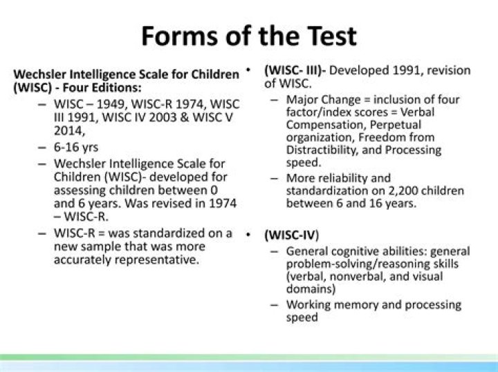 What is the difference between the Stanford Binet IQ test and the Wechsler Scales?