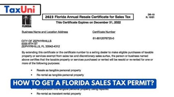 What is the sales tax on property in Florida?