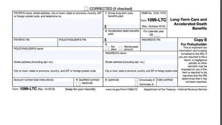 When to file Form 1099-ltc for long term care?