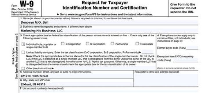 Who fills out a w9 landlord or tenant?